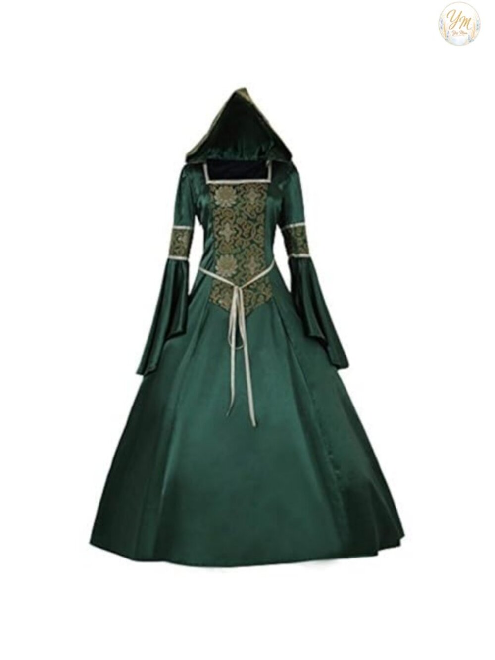 Women's Medieval Hooded Fancy Dress Victorian Cosplay Costume